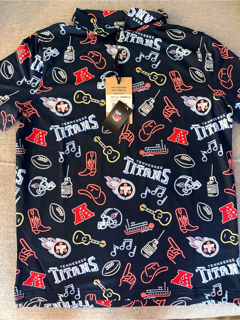 chubbies Tennessee Titans Graphic Polo